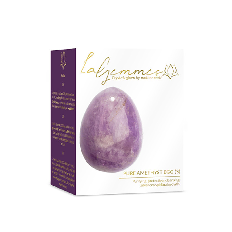 Вагинальное яйцо из натурального камня Yoni Egg Аметист