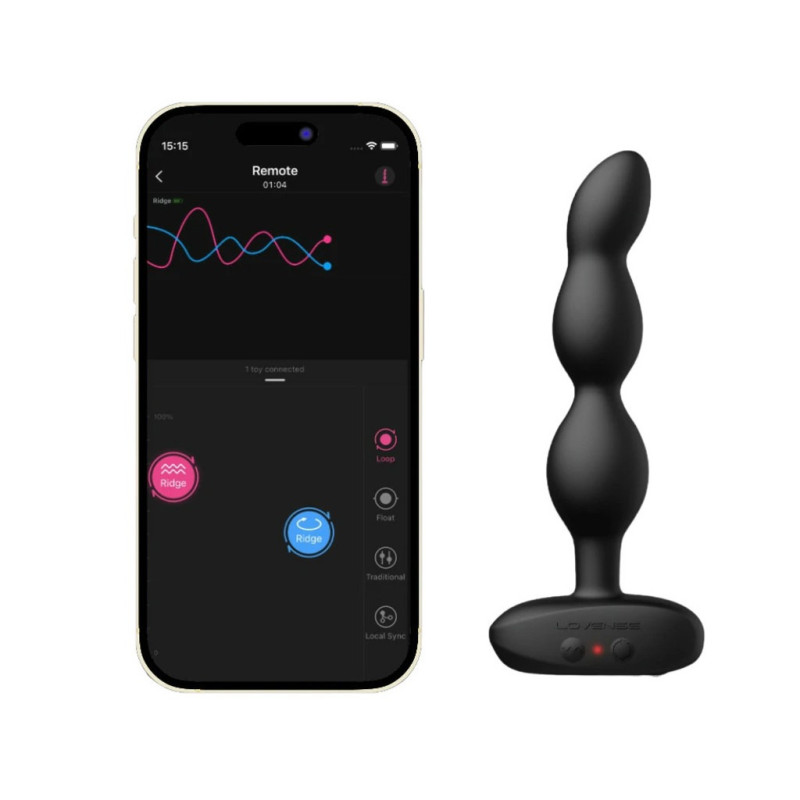 Анальне смарт-намисто з вібрацією та обертанням Lovense Ridge Анальне смарт-намисто з вібрацією та обертанням Lovense Ridge
