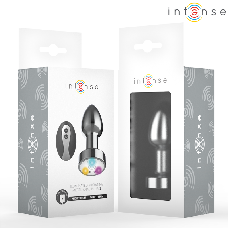 Анальна пробка з LED-підсвіткою та пультом INTENSE LED Metal Anal Plug (Розмір S) Анальна пробка з LED-підсвіткою та пультом INTENSE LED Metal Anal Plug (Розмір S)