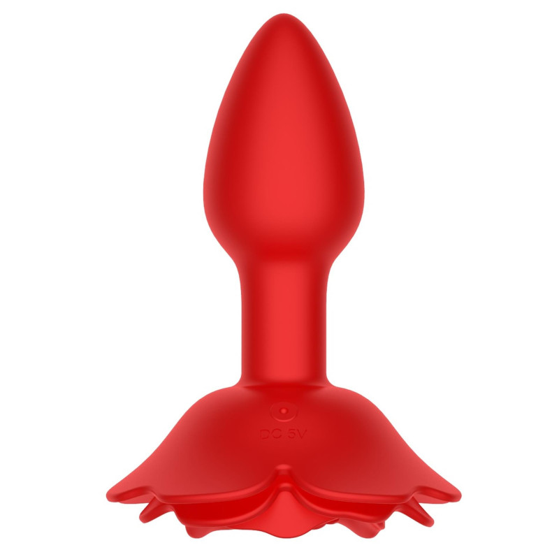 Анальна пробка троянда з вірацією - Rose Rotating Anal Plug Анальна пробка троянда з вірацією - Rose Rotating Anal Plug