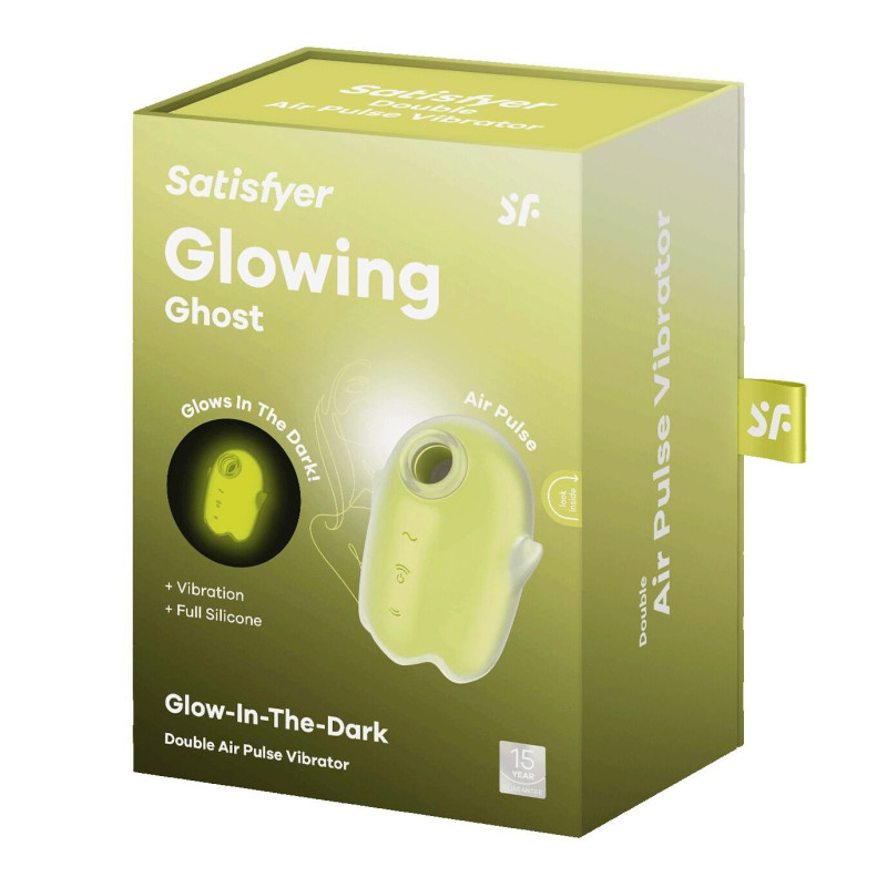 Вакуумний кліторальний стимулятор із вібрацією Satisfyer Glowing Ghost