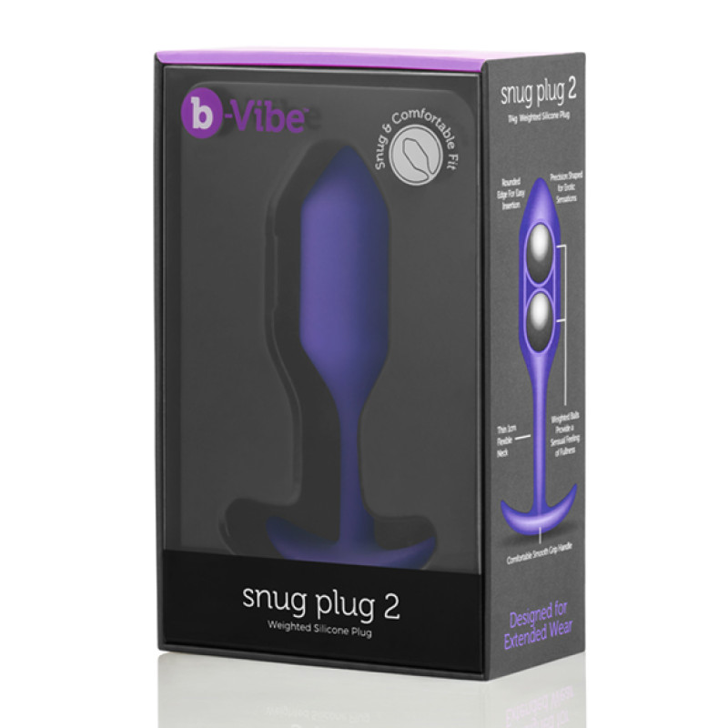 Анальная пробка со смещенным центром тяжести B-Vibe Snug Plug 2
