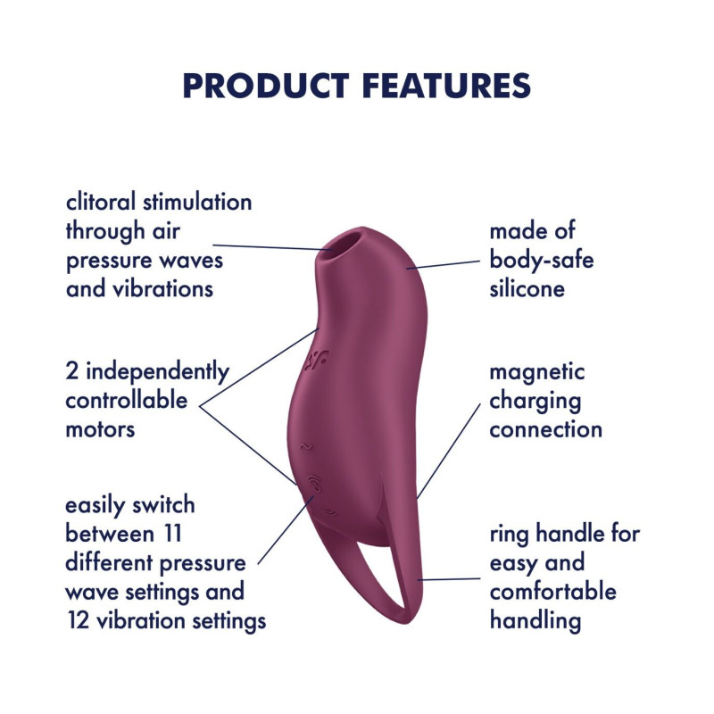 Вакуумний кліторальний стимулятор із вібрацією Satisfyer Pocket Pro 1