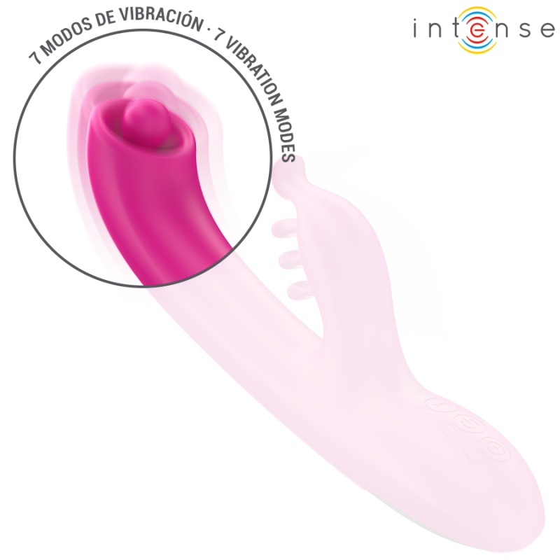 Вибратор кролик с ротацией, 3 мотора INTENSE Christina Pink Вибратор кролик с ротацией, 3 мотора INTENSE Christina Pink