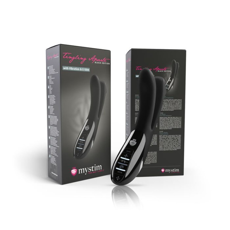 Вібратор з електростимуляцією Mystim Tingling Aparte eStim Black