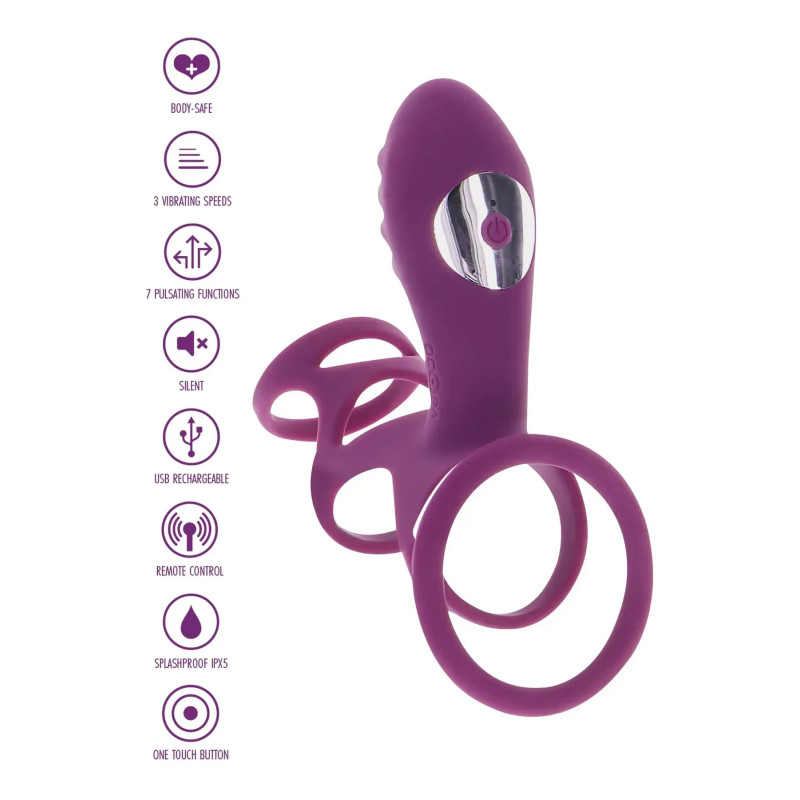 Эрекционное вибро кольцо ToyJoy Halo Halo C-Ring Sleeve