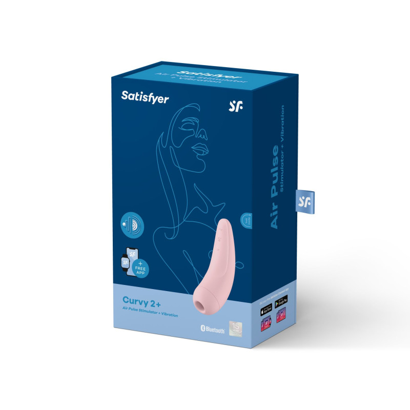 Вакуумний смарт-стимулятор з вібрацією Satisfyer Curvy 2+
