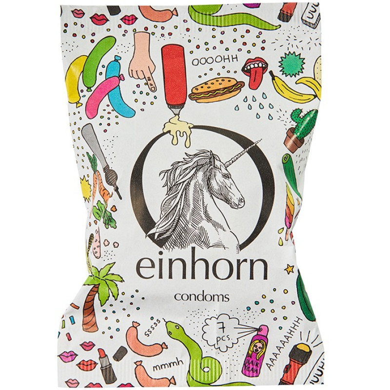 Набір з 7 шт веганськіх презервативів Einhorn