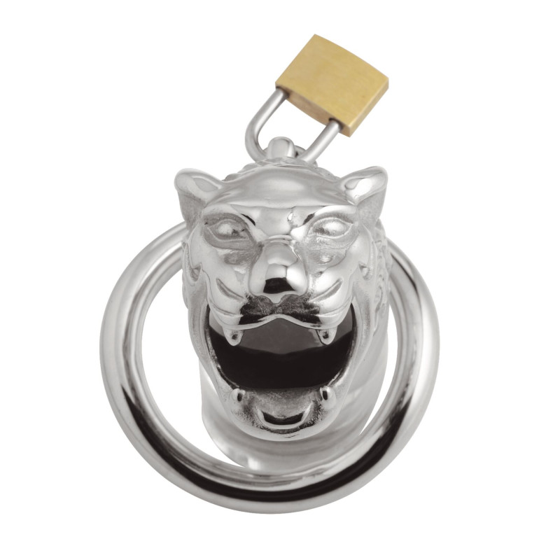Пояс вірності Master Series: Tiger King Cock Cage With Lock, три кільця, замок, три ключі