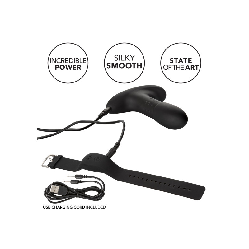 Массажер простаты с пультом ДУ CalExotics Eclipse Wristband Remote Beaded Probe
