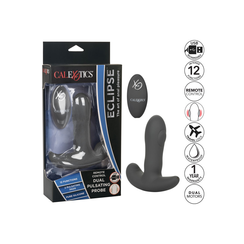 Масажер простати з пультом ДУ CalExotics Eclipse Dual Pulsating Probe
