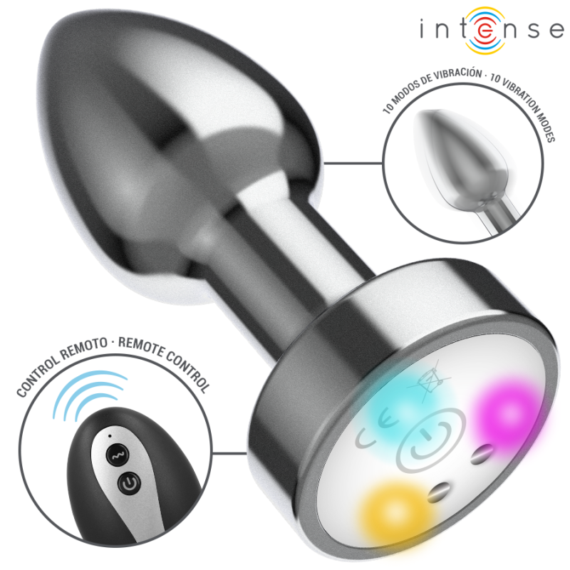 Анальна пробка з LED-підсвіткою та пультом INTENSE LED Metal Anal Plug (Розмір S) Анальна пробка з LED-підсвіткою та пультом INTENSE LED Metal Anal Plug (Розмір S)