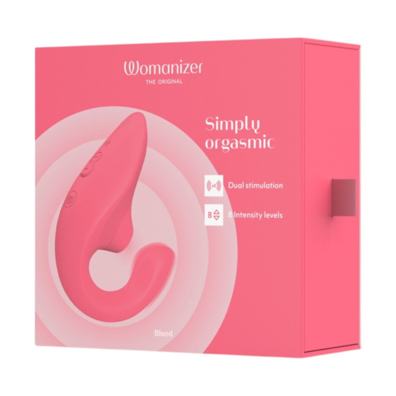 Вакуумный двойной вибратор Womanizer Blend Vibrant Rose