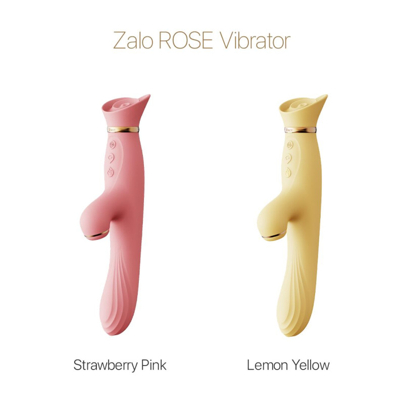 Вібратор кролик з вакуумною стимуляцією та пульсацією Zalo Rose Thruster