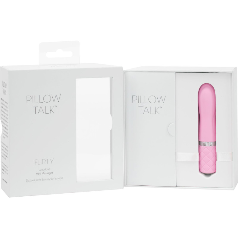 Вибратор PILLOW TALK - Flirty Pink с кристаллом Сваровски