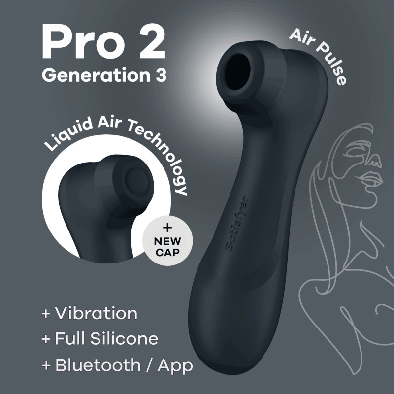 Вакуумний смарт-стимулятор з двома насадками Satisfyer Pro 2 Generation 3