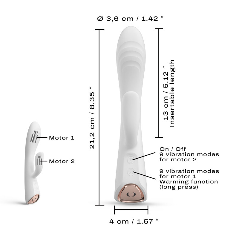 Вибратор кролик с подогревом Dorcel FLEXI RABBIT