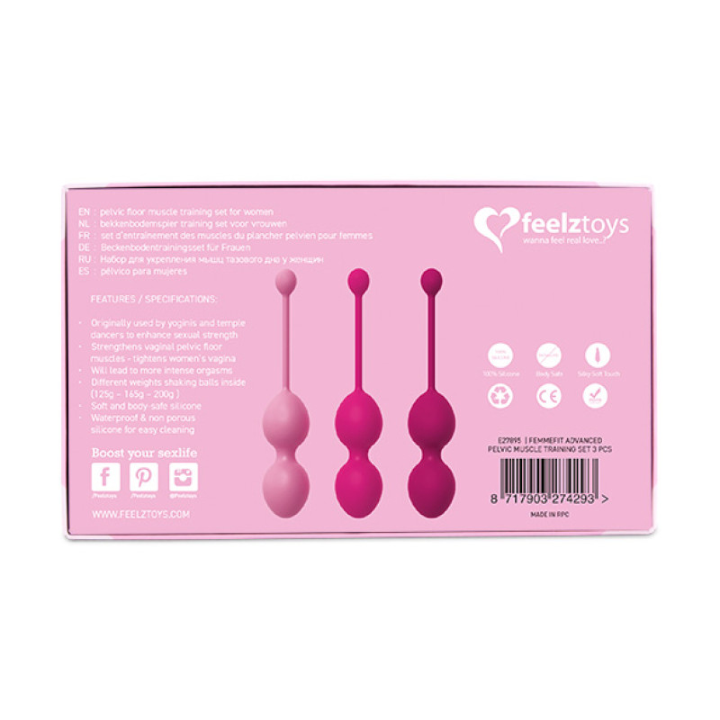 Набір вагінальних шариків Feelztoys - Femmefit Advanced Pelvic Muscle Training Set
