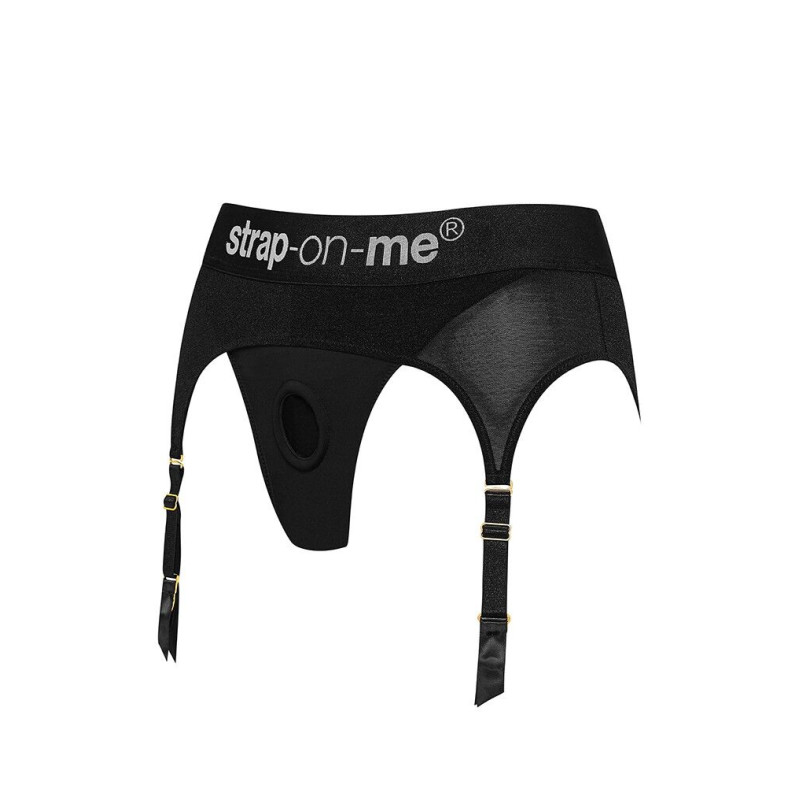 Трусы для страпона с подвязками для чулок Strap-On-Me REBEL HARNESS