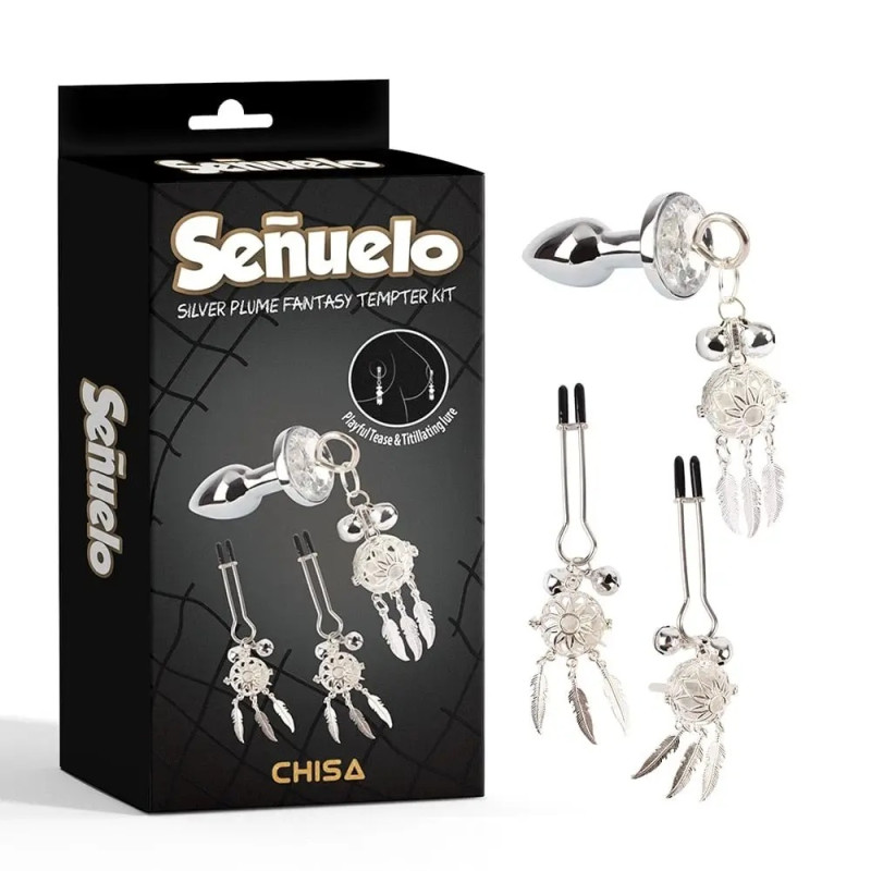 Набор зажимы для сосков и анальная пробка CHISA Senuelo Palyful Fetish Fantasy Kit