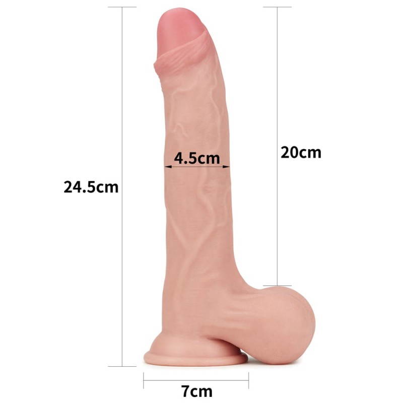 Реалистичный фаллоимитатор с подвижной кожей LoveToy Sliding Skin