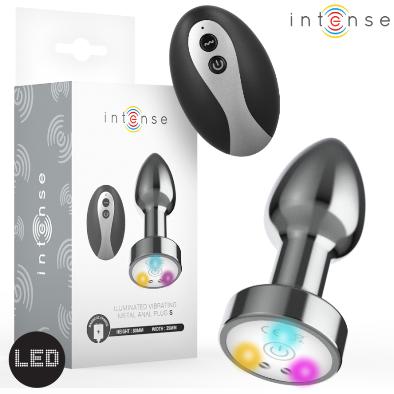 Анальна пробка з LED-підсвіткою та пультом INTENSE LED Metal Anal Plug (Розмір S) Анальна пробка з LED-підсвіткою та пультом INTENSE LED Metal Anal Plug (Розмір S)