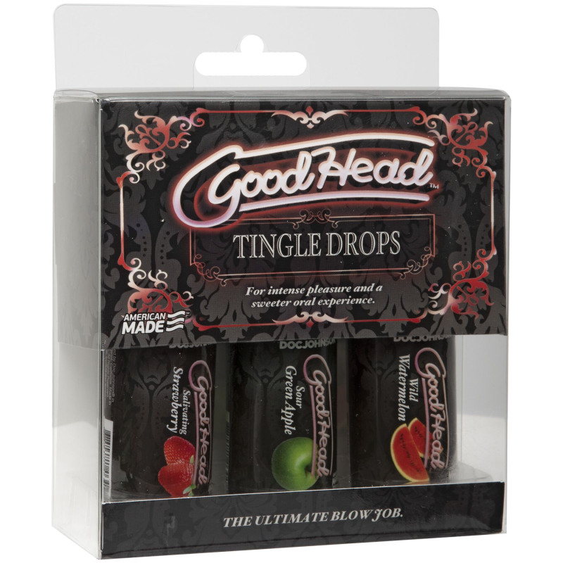 Набор стимулирующих съедобных капель Doc Johnson GoodHead Tingle Drops