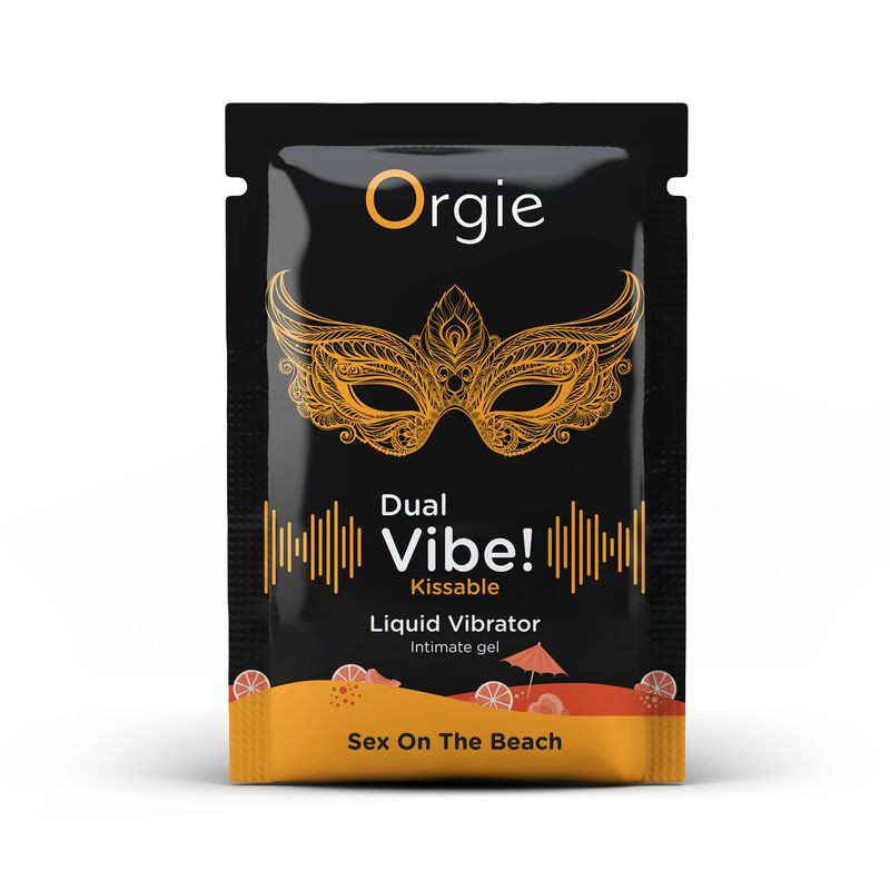 Пробник жидкий вибратор Orgie DUAL VIBE коктейль Секс на пляже 2 мл