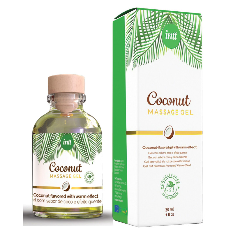 Зігріваючий гель для оральних пестощів Intt Coconut Vegan