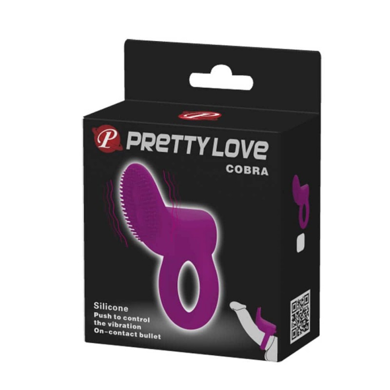 Ерекційне кільце з вібрацією Pretty Love Cobra