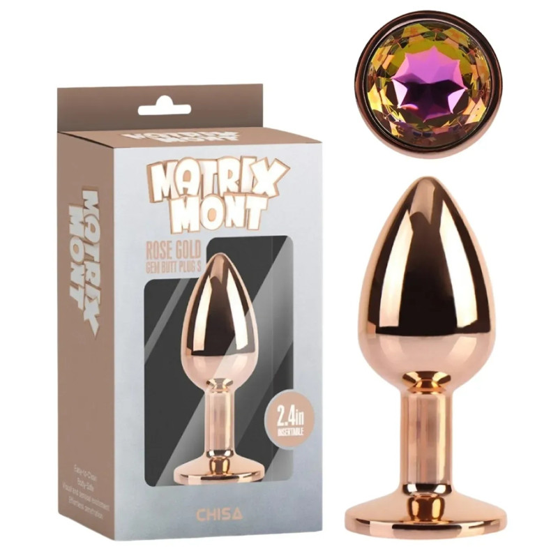 Анальная золотая пробка CHISA MATRIX MONT