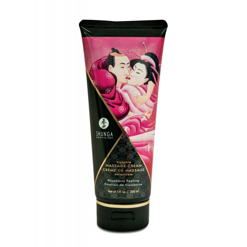 Їстівний масажний крем Shunga Kissable Massage Cream малина