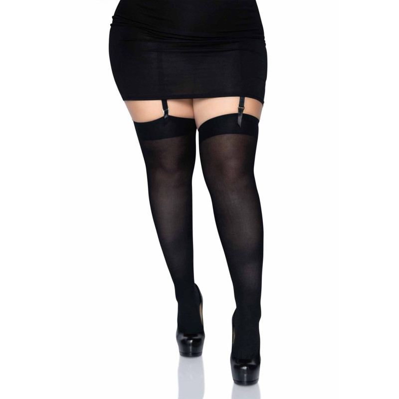 Щільні непрозорі панчохи Leg Avenue  Black plus size