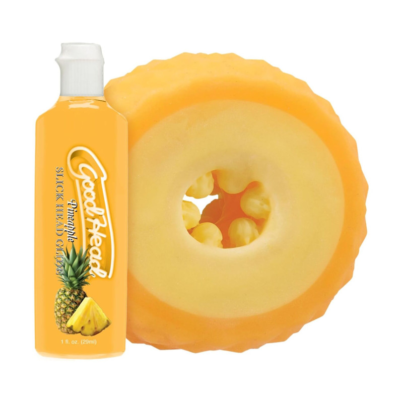 Набір для мінету з відкритим мастурбатором Doc Johnson GoodHead Pineapple Blowjob Set Набір для мінету з відкритим мастурбатором Doc Johnson GoodHead Pineapple Blowjob Set