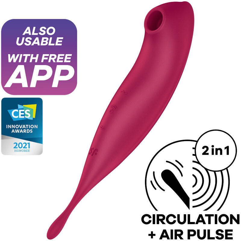 Вакуумний смарт-стимулятор з точковою вібрацією Satisfyer Twirling Pro+