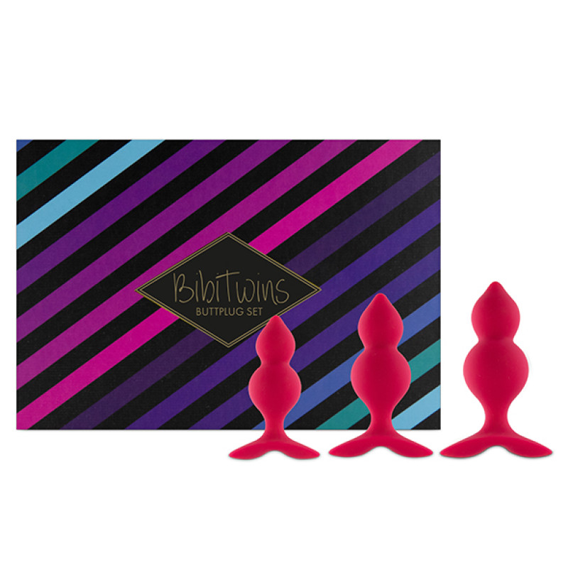 Набір анальних пробок Feelztoys - Bibi Twin Butt Plug Set 3 PCS