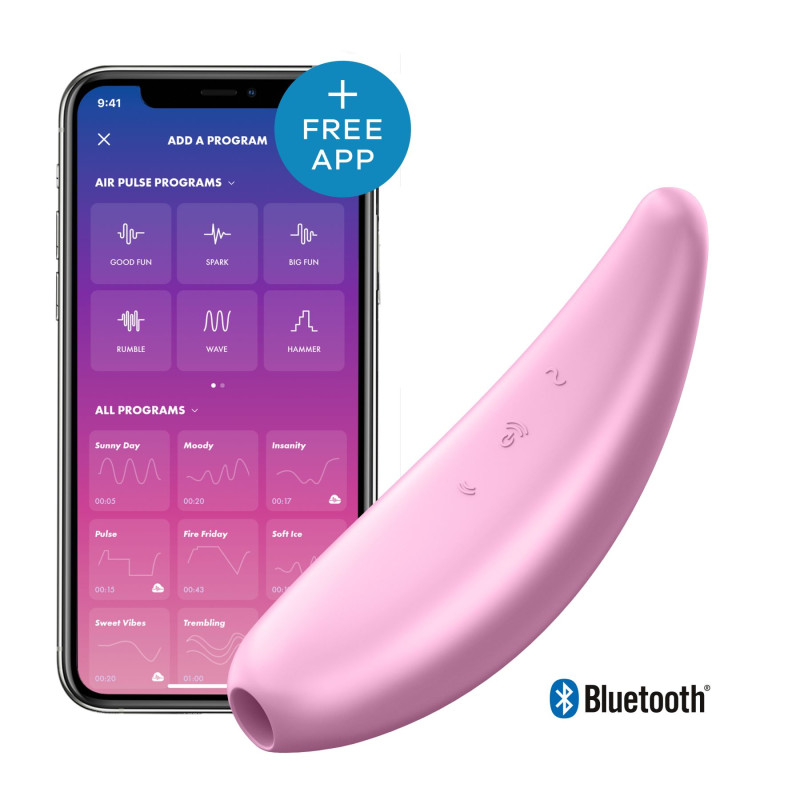 Вакуумный смарт-стимулятор с вибрацией Satisfyer Curvy 3+