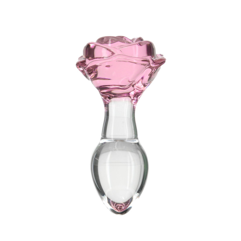 Стеклянная анальная пробка Pillow Talk Rosy Luxurious Glass Anal Plug