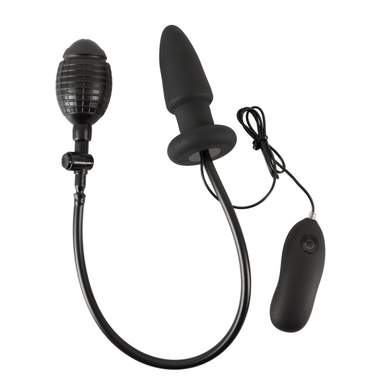 Надувна анальна пробка з вібрацією - Inflatable + Vibrating Butt Plug Надувна анальна пробка з вібрацією - Inflatable + Vibrating Butt Plug