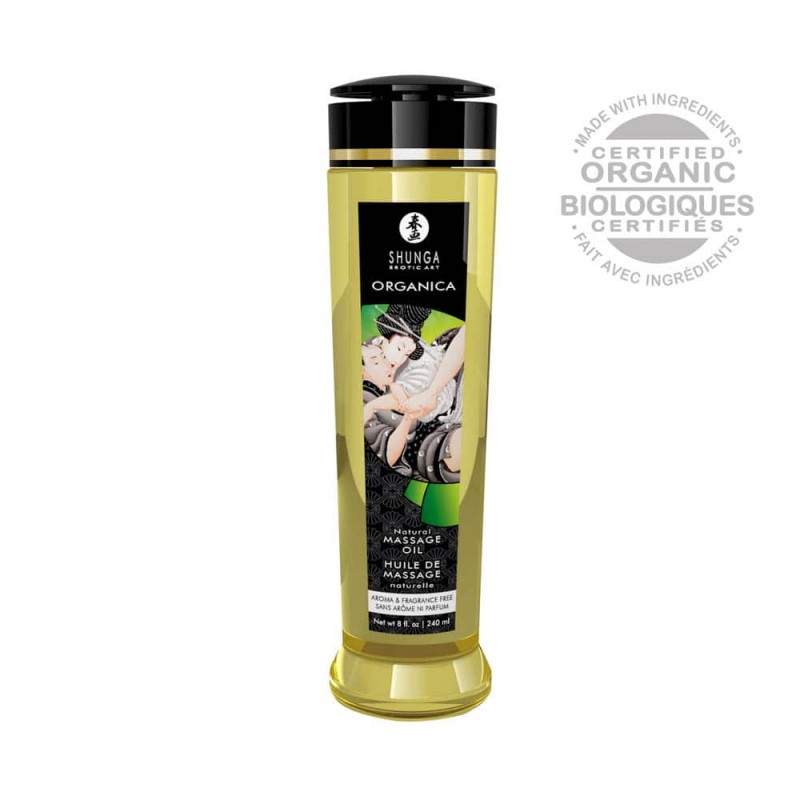 Органічна масажна олія Shunga Organica Natural без аромату