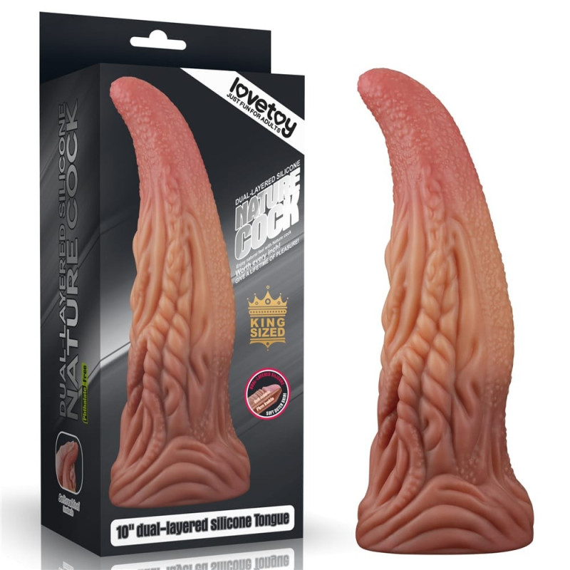 Фаллоимитатор LoveToy Platinum Silicone Tongue 10