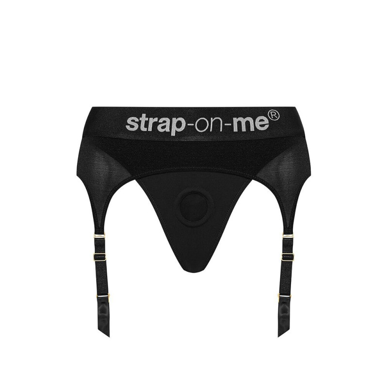 Труси для страпону з підв'язками для панчох Strap-On-Me REBEL HARNESS