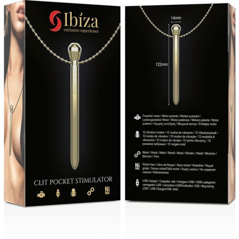Вібратор прикраса IBIZA - CLIT POCKET STIMULATOR NECKLACE