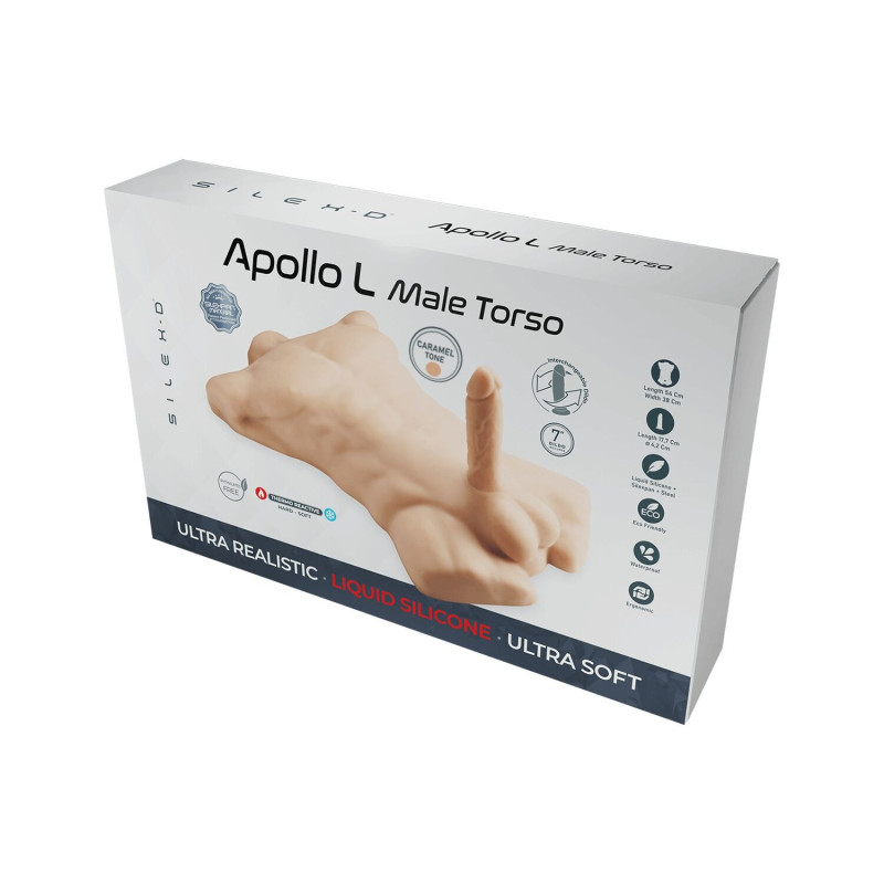 Торс с фаллоимитатором на присоске SilexD Apollo L