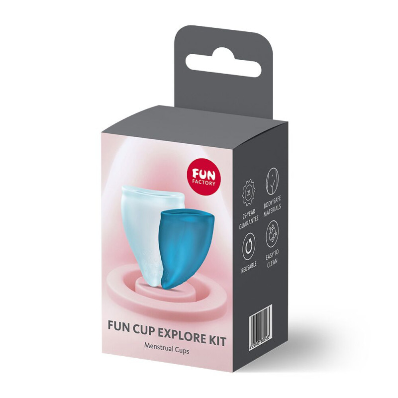 Набір менструальних чаш Fun Factory FUN CUP EXPLORE KIT, 2 шт, Multicolored Turquoise,20 та 30мл