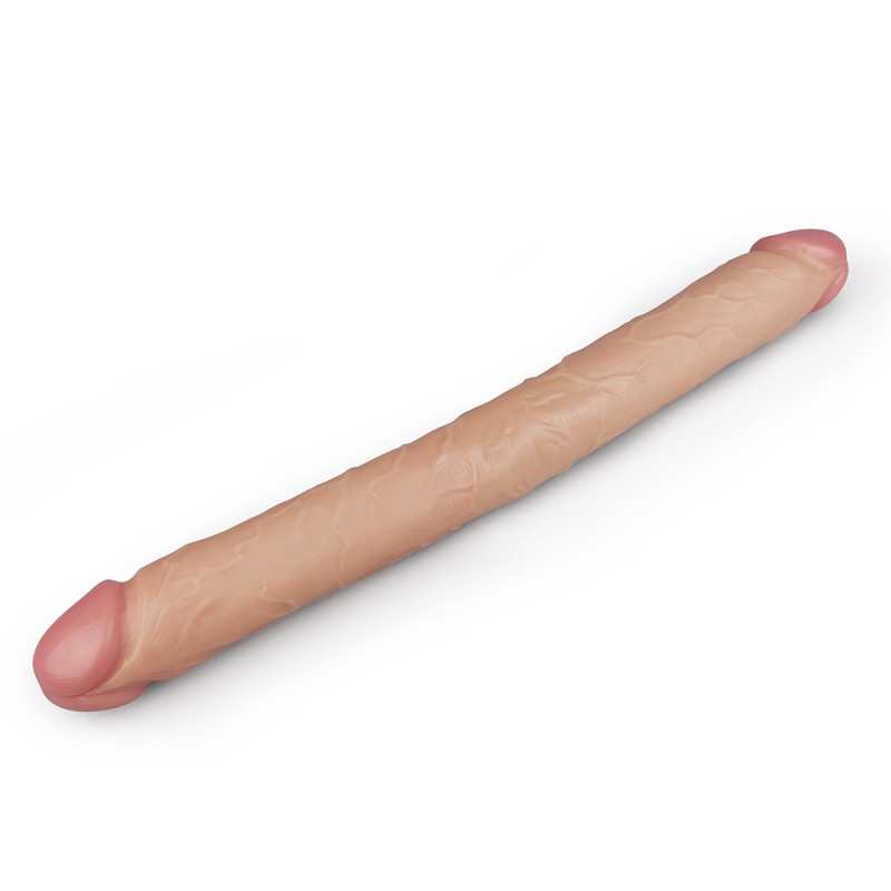 Двухсторонний фаллоимитатор - King-Sized Realistic Slim Ultra Double Dildo 17