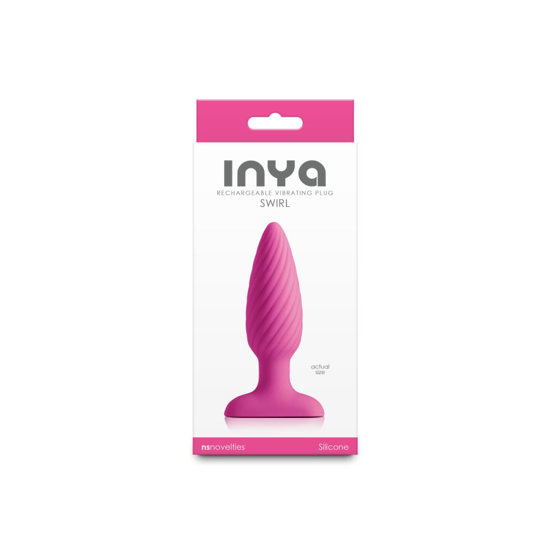 Анальна пробка з вібрацією NS Novelties INYA - Swirl - Pink Анальна пробка з вібрацією NS Novelties INYA - Swirl - Pink