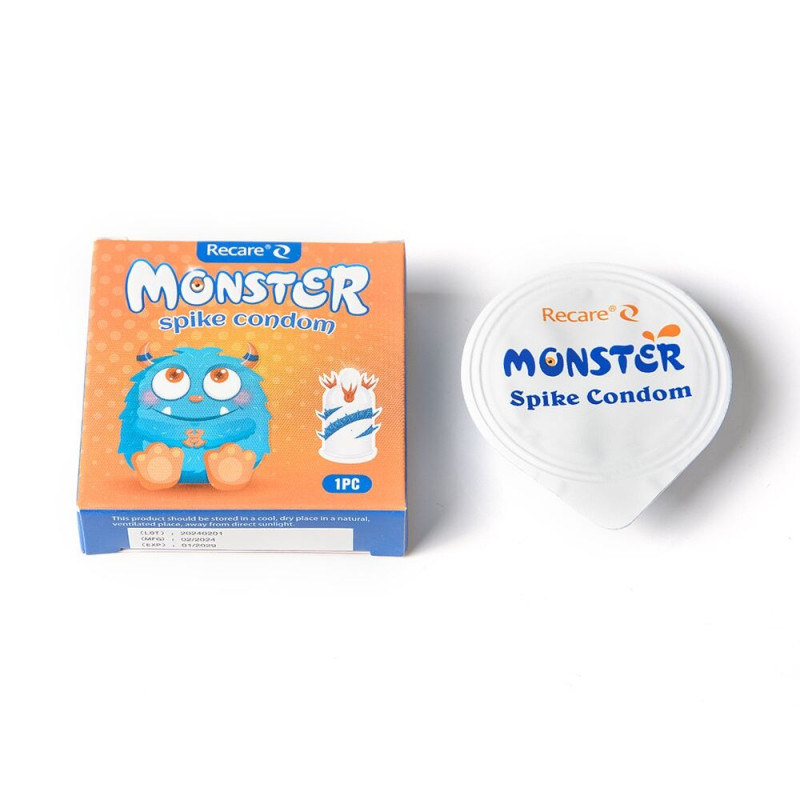 Насадка на член Recare Blue Monster Spike Condom