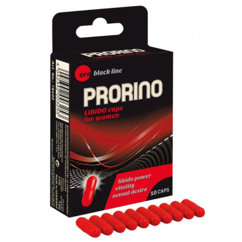 Збуджуючі капсули для жінок ERO PRORINO black line Libido Збуджуючі капсули для жінок ERO PRORINO black line Libido