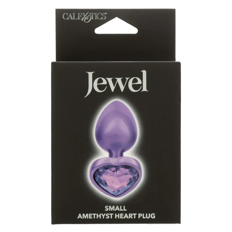 Анальная пробка CalExotics Diamond Heart Plug Small, фіолетова Анальная пробка CalExotics Diamond Heart Plug Small, фіолетова